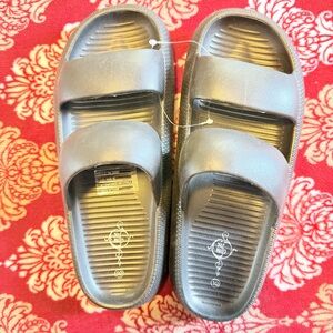 Gray Slide Sandals